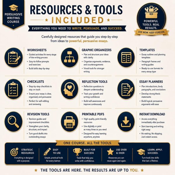 Persuasive Writing Course Bundle | Grades 6-12 Homeschool Printable PDF
