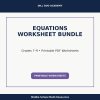 Equations Worksheet Bundle | Grades 7–9 Math Practice, Printable PDF Worksheets