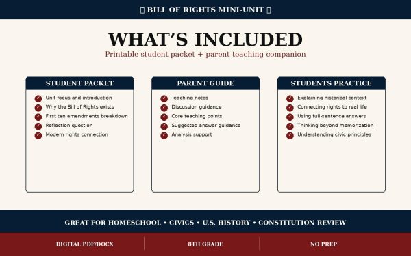 Constitution & Bill of Rights Civics Bundle | 8th Grade Social Studies Printable PDF