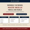 Middle School Math Skills Mega Bundle | Grades 6-8 Worksheets (Digital Download)