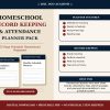 Homeschool Record Keeping & Attendance Planner | 55 Page Printable Homeschool Organizer PDF