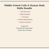 Middle School Cells & Human Body Skills Bundle | Grades 6–8 Printable Science Worksheets