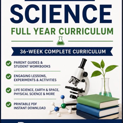 8th Grade Science Full Year Curriculum | 36 Week Homeschool Science Printable PDF Bundle