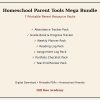 Homeschool Parent Tools Mega Bundle | Printable Planner, Attendance, Grade Book & Record Keeping PDF