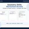 Middle School Geometry Worksheets | Area, Volume, Circles (Digital Download)