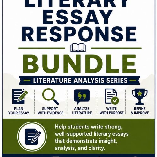 Literary Essay Response Bundle | Middle School ELA Worksheets | Grades 6–8 Printable PDF