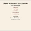 Middle School Weather & Climate Skills Bundle | Grades 6–8 Printable PDF Worksheets, Homeschool Science