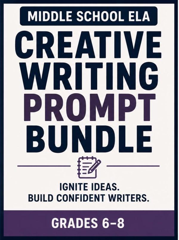 il_fullxfull.8139523407_9v8c.jpg Creative Writing Prompts Bundle | Middle School ELA Printable PDF, Grades 6-8 Writing Worksheets