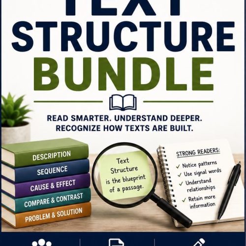 Text Structure Bundle | Middle School ELA Printable PDF, Grades 6-8 Reading Skills