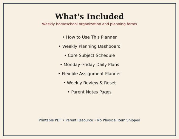 il_fullxfull.8144219195_l16v.jpg Homeschool Weekly Planner Pack | Printable Parent Planning Forms (Digital Download)