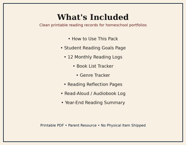 il_fullxfull.8144306933_ely2.jpg Homeschool Reading Log Pack | Printable Book Tracker, Journal Forms (Digital Download)