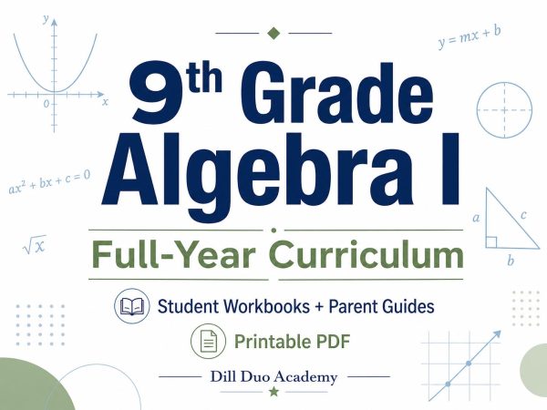 il_fullxfull.8166309537_5q3t.jpg 9th Grade Algebra I Curriculum | Full Year Homeschool Math PDF, Student Workbooks & Parent Guides