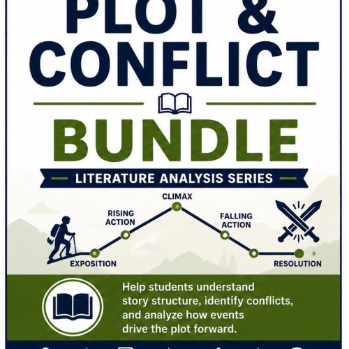 Plot & Conflict Bundle | Middle School ELA Worksheets | Grades 6–8 Printable PDF