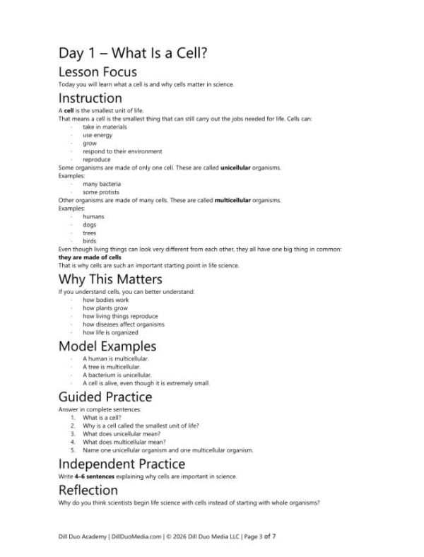 8th Grade Science Full Year Curriculum | 36 Week Homeschool Science Printable PDF Bundle